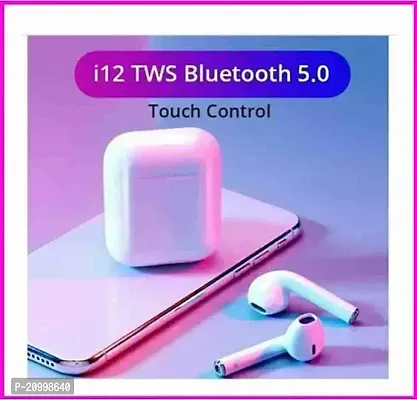 TWS i12 Bluetooth Truly Wireless In Ear Earbuds with Mic (White)-thumb3