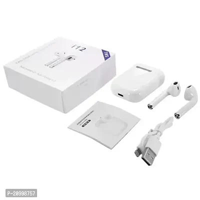 Wireless Bluetooth Headphone i12s Tws with mic Bluetooth Headset Bluetooth Headset (White, True Wireless) /i12/Truly Wireless Bluetooth Earphones/tws/buletooth/headphones/airpods/eardopes/earbuds-thumb2