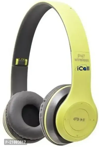 BestSound Latest P47 With Mic With 6 Hour Battery Backup Bluetooth Headsetnbsp;nbsp;(Green, On the Ear)-thumb0