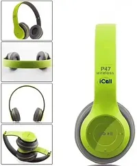 BestSound Latest P47 With Mic With 6 Hour Battery Backup Bluetooth Headsetnbsp;nbsp;(Green, On the Ear)-thumb2
