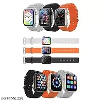 LEZZIE Big Screen HD Smart Watch Support Heart Rate Smartwatch Smartwatch(Orange Strap)-thumb2