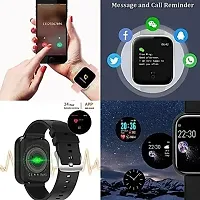 Smartwatch for Unisex Y68 Bluetooth Calling Smart Touchscreen Watch - Black-thumb2