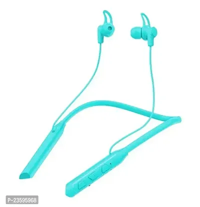 TECHFIRE Fire-T10 -48 Hours Playing Time Fast Charging Bluetooth Neckband Earphone Bluetooth Headset  (Teal Green, In the Ear)-thumb0