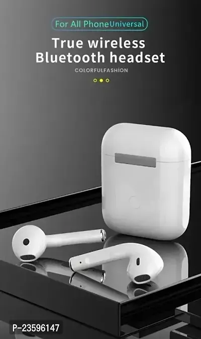 I12 Tws Bluetooth Truly Wireless In Ear Earbuds With Mic  BT v5.0 - WHITE (Airpod)Compatible with Xiaomi, Lenovo, Apple, Oneplus, Redmi, Mi, Mivi, Dizo, Samsung, Sony, Gionee, Oppo, Boult, Vivo, Boat