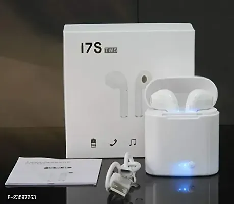 i7S TWS Twins True Wireless Earbuds, Pack of 1 Bluetooth Headset  (White, True Wireless)-thumb0