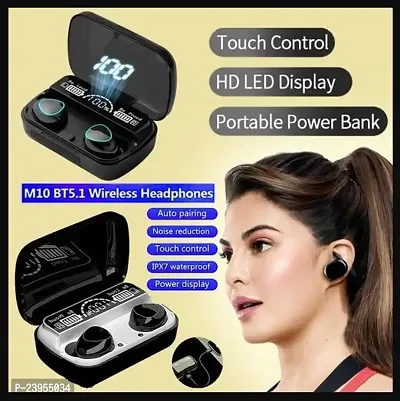 M10 Bluetooth Headset - TWS with 2000mAh Power-Bank Wireless Bluetooth V5.1 Headset Earbuds Bluetooth Headphones  Earphones-thumb0