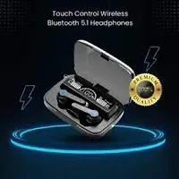 Earbud M-19 Earbuds/TWs/buds 5.1 Earbuds with 300H Playtime, Headphones Bluetooth Headset  (Black, True Wireless)-thumb1