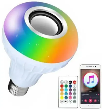 LED Bulb With Bluetooth Speaker RGB Changing Color Lamp Built-In Audio Speaker With Remote Control For Home Smart Bulb