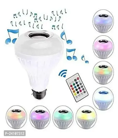STONX Music Light Bulb With Bluetooth Speaker, 7W, B22 RGB Self Changing Color Lamp Built-In Audio Speaker-Pack of 1-thumb0