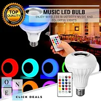 Colourful LED Light Lamp Built-in Audio Speaker Music Player With Remote Control Smart Bulb-thumb1