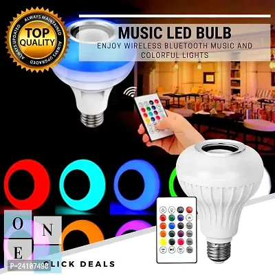 Colourful LED Light Lamp Built-in Audio Speaker Music Player With Remote Control Smart Bulb-thumb2