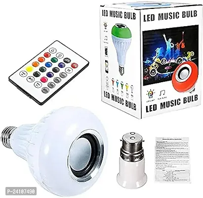 Colourful LED Light Lamp Built-in Audio Speaker Music Player With Remote Control Smart Bulb-thumb3