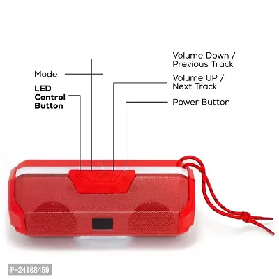 Portable Bluetooth Speaker with DJ Light USB/Micro SD Card/AUX Multimedia Speaker System Super Bass-thumb2