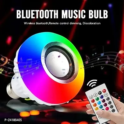 Mcsmi LED Bulb with Speaker, E27 LED Music Light Bulb with Bluetooth RGB Changing Color Lamp Built-in Audio Speaker with Remote C-thumb0