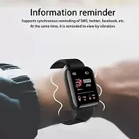 ID 116  Band Watch with Heart Rate Activity Tracker Waterproof Body, Step and Calorie Counter, Distance Measure Smart Watch-thumb1