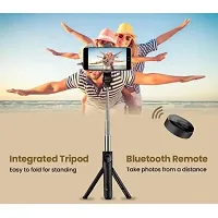MCSMI XT-02 Mobile Stand with Selfie Stick and Tripod XT-02 Aluminium Bluetooth Remote C-thumb1