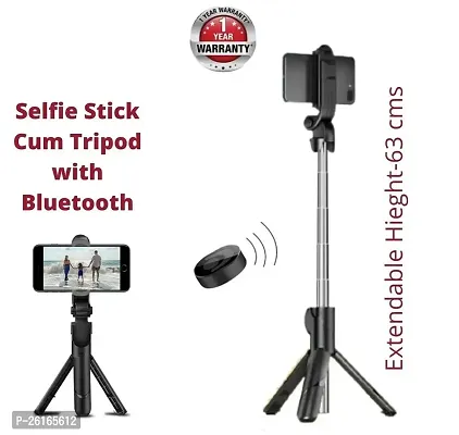 Trading Selfie Stick with Detachable Wireless Remote, 3 in 1 Function Sturdy Tripod Stand and Mobile Stand Bluetooth Selfie Stick-thumb2