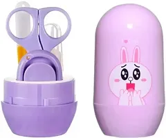 Rabit Baby Grooming Kit, Baby Nail Clipper/Nail Chopper/ Nail Cutter Safety Cutter Toddler Infant Scissor Manicure care -Purple Color- (4-in-1-set)-thumb1