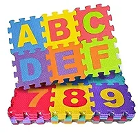 ELITE 36 pcs Alphanumeric Non-Toxic EVA Foam, Interlocking Puzzle with ABCD and 0-9 Numbers Set, Mini Size Play Toy Mat for Kids-thumb1