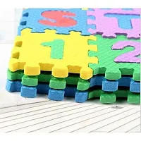 36 Pieces Puzzle Foam Mat for Kids | Interlocking Learning Alphabet and Number Mat for Kids | Multi-Color-thumb1
