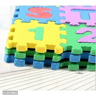 36 Pieces Puzzle Foam Mat for Kids | Interlocking Learning Alphabet and Number Mat for Kids | Multi-Color-thumb2