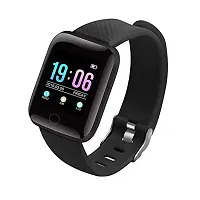 ID116 Plus Bluetooth Smart Fitness Band Watch with Heart Rate Activity Tracker OLED Touchscreen for Men/Women  USB LED Bulb Volts 5 Watts Along with 3 Feet Long Cable-thumb1