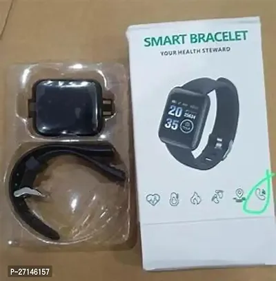 SMART BAND ID-116 BLUETOOTH CONECTIVITY Smartwatch  (Black Strap, M)