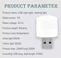 Usb Mini Led Night Light Cool White Usb-Pack Of 3 Led Lightnbsp;-thumb2