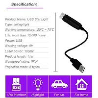 (Pack of-1) USB STAR LIGHT 5V Car Roof Star Night Light USB Atmosphere Lamp Ceiling Galaxy Decorative Lights-thumb1