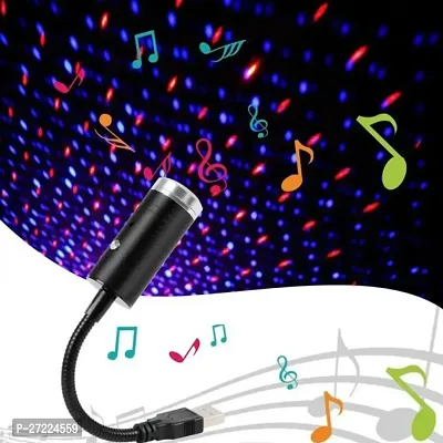 360 Degree Flexible USB Star Light Car USB Ambient Light Compatible with Laptop Desktop USB Devices Suitable for Cars Bedroom Home Light Deacute;cor and More Led Light (Black)-thumb0
