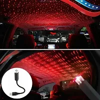 USB Star Projector Night Light, Car Roof Lights, Portable Adjustable Romantic Interior Car Lights, Portable USB Night Light Decorations for Car, Ceiling, Bedroom (Red)-thumb2