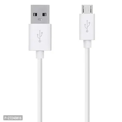 Siwi Fast Charging  Data USB Cable for Sony Xperia E USB Cable | Micro USB Data Cable | Sync Quick Fast Charging Cable | Charger Cable | Android V8 Cable (3.1 Amp, 1 Meter, WM, White)-thumb0