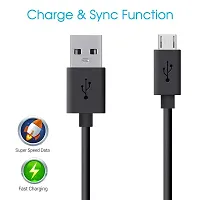 Siwi Fast Charging  Data USB Cable for Lenovo A6600 Plus USB Cable | Micro USB Data Cable | Sync Quick Fast Charging Cable | Charger Cable | Android V8 Cable (3.1 Amp, 1 Meter, BM, Black)-thumb1