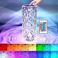 Azkiya Crystal Lamp,16 Color Changing Rose Crystal Diamond Table Lamp, (Pack of 1)-thumb2