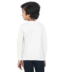 DELEDA Boys & Girls Printed Cotton Jersey Full Sleeve T Shirt (5-6 Years, White)-thumb1