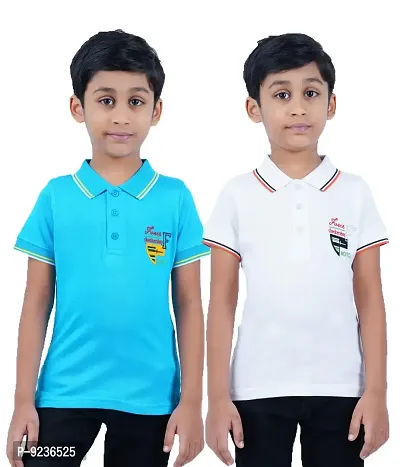 CHECKERSBAY Boys Cotton Polo T-Shirt Pack of 2-thumb0