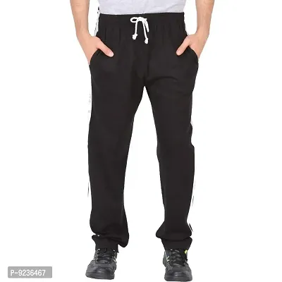 CHECKERSBAY Men's Cotton Track Pant (TP-BB) (Black, X-Large)