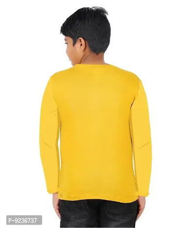 CHECKERSBAY Boys Cotton Printed Full Sleeve T-Shirt (5-6 Years, Yellow)-thumb2