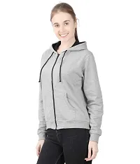 checkersbay Hooded Solid Women Sweatshirt (LSW-AA)-thumb1