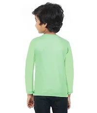 DELEDA Boys & Girls Printed Cotton Jersey Full Sleeve T Shirt (7-8 Years, Green)-thumb1