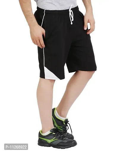 CHECKERSBAY Men's Cotton Shorts(S CC) (Black, Medium)-thumb2