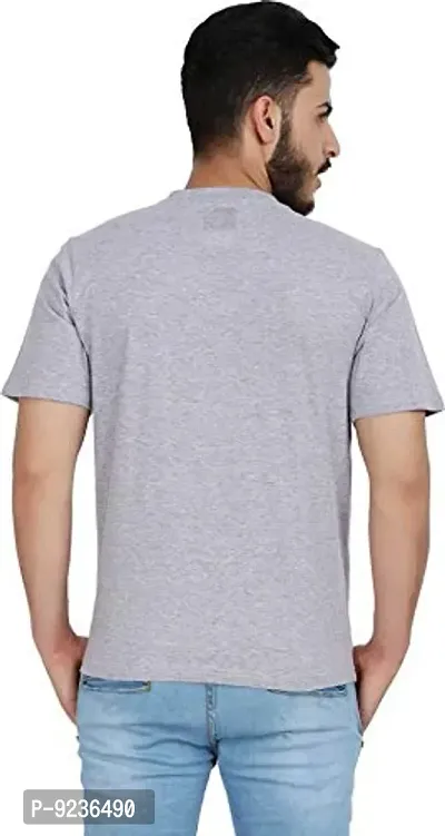 CHECKERSBAY Men's Cotton V-Neck T-Shirt (TS-VV-GR)-thumb3