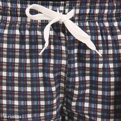 CHECKERSBAY Boys Cotton Printed Shorts(BS-PR-00) (Brown Checked, 15-16 Years)-thumb4