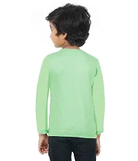 DELEDA Boys & Girls Printed Cotton Jersey Full Sleeve T Shirt (2-3 Years, Green)-thumb1