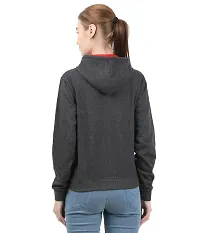 checkersbay Hooded Solid Girls Sweatshirt-thumb2