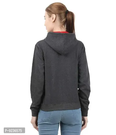checkersbay Hooded Solid Girls Sweatshirt-thumb3