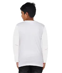 CHECKERSBAY Boys Cotton Printed Full Sleeve T-Shirt (5-6 Years, White)-thumb1