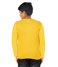CHECKERSBAY Boys Cotton Printed Full Sleeve T-Shirt (7-8 Years, Yellow)-thumb1