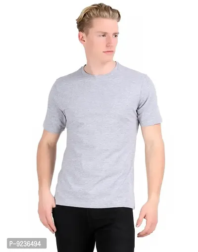 CHECKERSBAY Men's Round Neck T-Shirt (XX-Large) Grey Melange