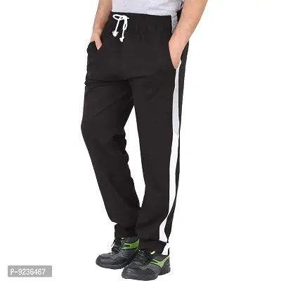 CHECKERSBAY Men's Cotton Track Pant (TP-BB) (Black, X-Large)-thumb2